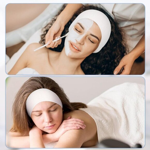 Disposable Spa Headbands Non-woven Adults 100pcs Facial Makeup Salon